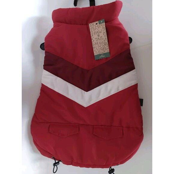 Paw &Tail Puffer Dog Vest Red Medium - Picture 1 of 8